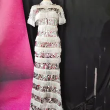 Блестящее белое платье с бахромой и пайетками, прозрачное платье для дня рождения, длинное Сетчатое платье для бара, танцев, женщин, певиц, шоу, платье для выпускного вечера