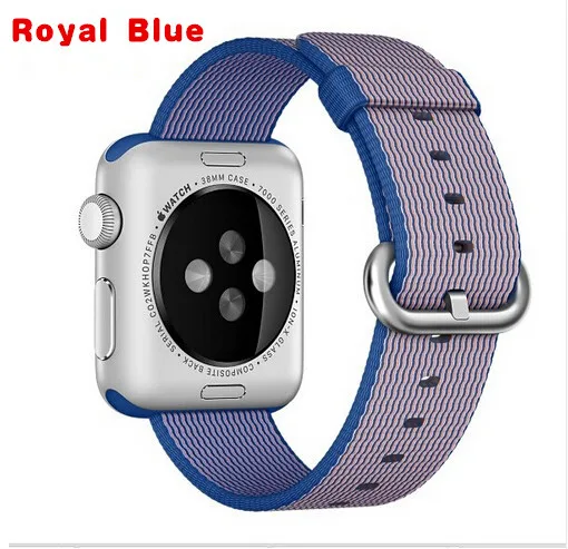 Модный тканый нейлоновый ремешок для Apple Watch Band 42 мм 38 40 44 спортивной петли iwatch Series