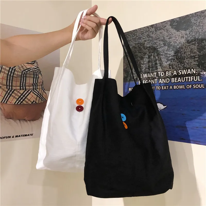 Youda модный Одноцветный холщовый мешок большой емкости хозяйственная сумка