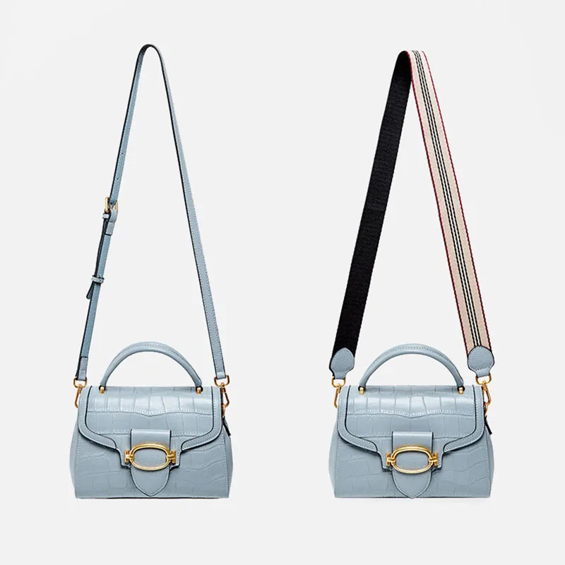 Crossbody Bag Summer Women Genuine Leather Shoulder Bags Crocodile Handbag Real Leather Totes Female Crossbody Bag Blue crossbody bag women handbags leather shoulder bag