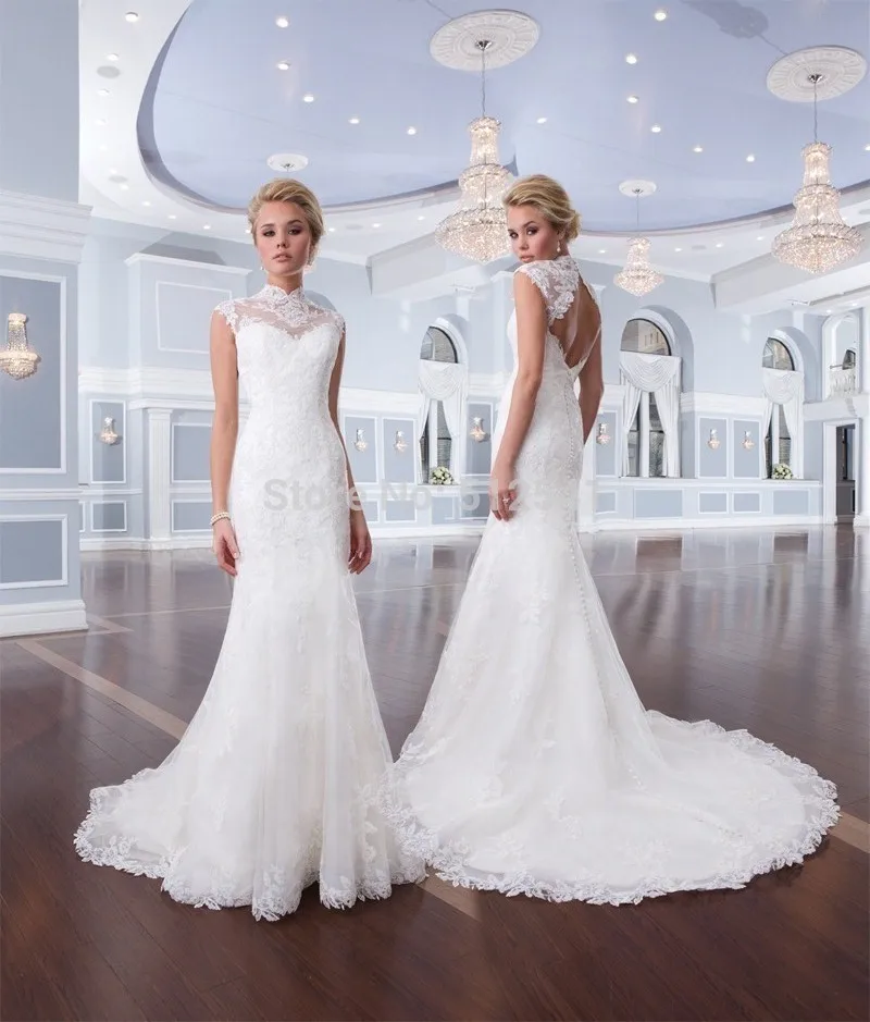 

Backless Lace Wedding Dress bridal dresses Mermaid Trumpet Sweetheart Applique Sweep Train Bridal Gowns 2019 vestido de noiva