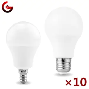 Светодиодная лампа E27 E14 10 шт./лот, 20 Вт 18 Вт 15 Вт 12 Вт 9 Вт 6 Вт 3 Вт, светодиодная лампа для прожектора, 220 В переменного тока, лампа для холодного/...