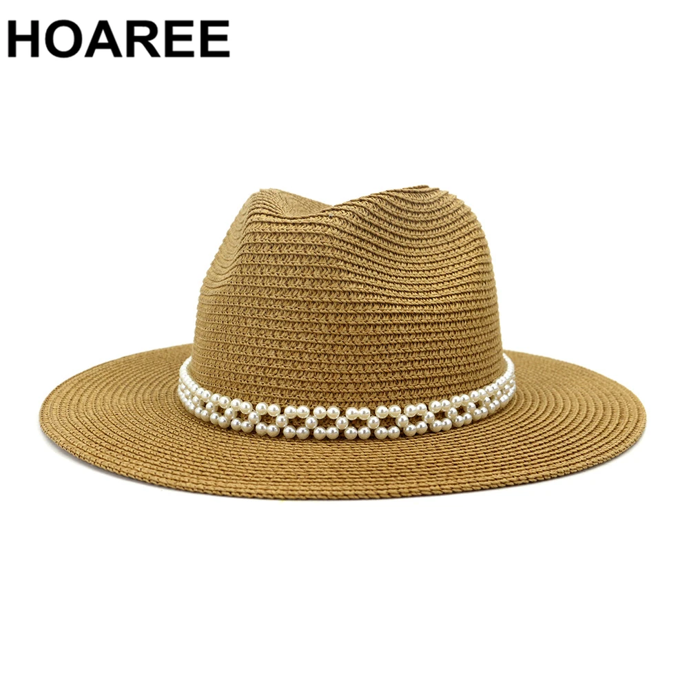 Hoaree Navy Panama Hat Stylish Pearl 