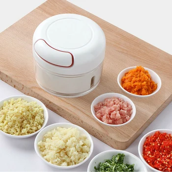 

Mini Garlic Chopper Manual Food Processor Pull String Kitchen Accessories Dishwasher Safe Cooking Tools Gadget