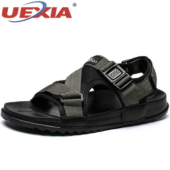 

UEXIA Unisex Sandals Men Summer Beach Gladiator Fashion Mens Outdoor Sandals Shoes Flip Flops Slippers Flats Large Size 36-46