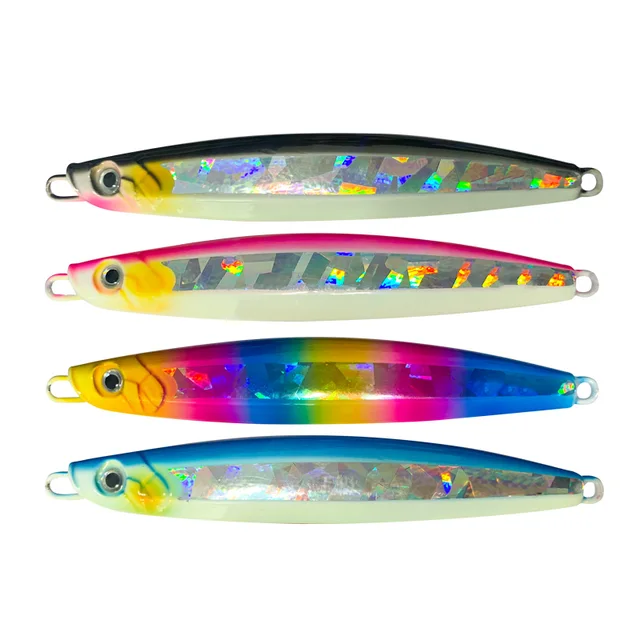 OBSESSION 180g 220g Slow Metal Jigging Lure Glow Fishing Lure Bait Lure Bait Slow Fall Jigs Fishing Jig Saltwater Lure Tackle JIG7-4pcs