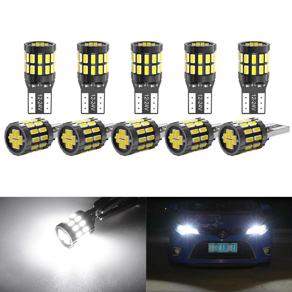 10 шт. Автомобильные светодиодные лампы T10 W5W для Peugeot 4008 307 206 308 407 207 3008