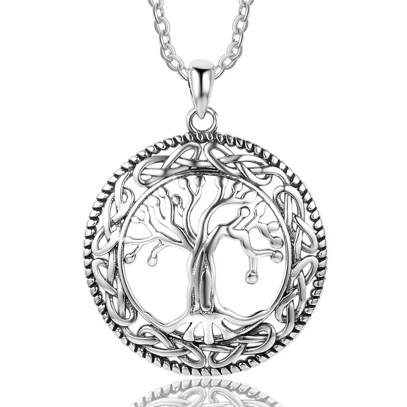 fashion necklace round tree of life pendants & n