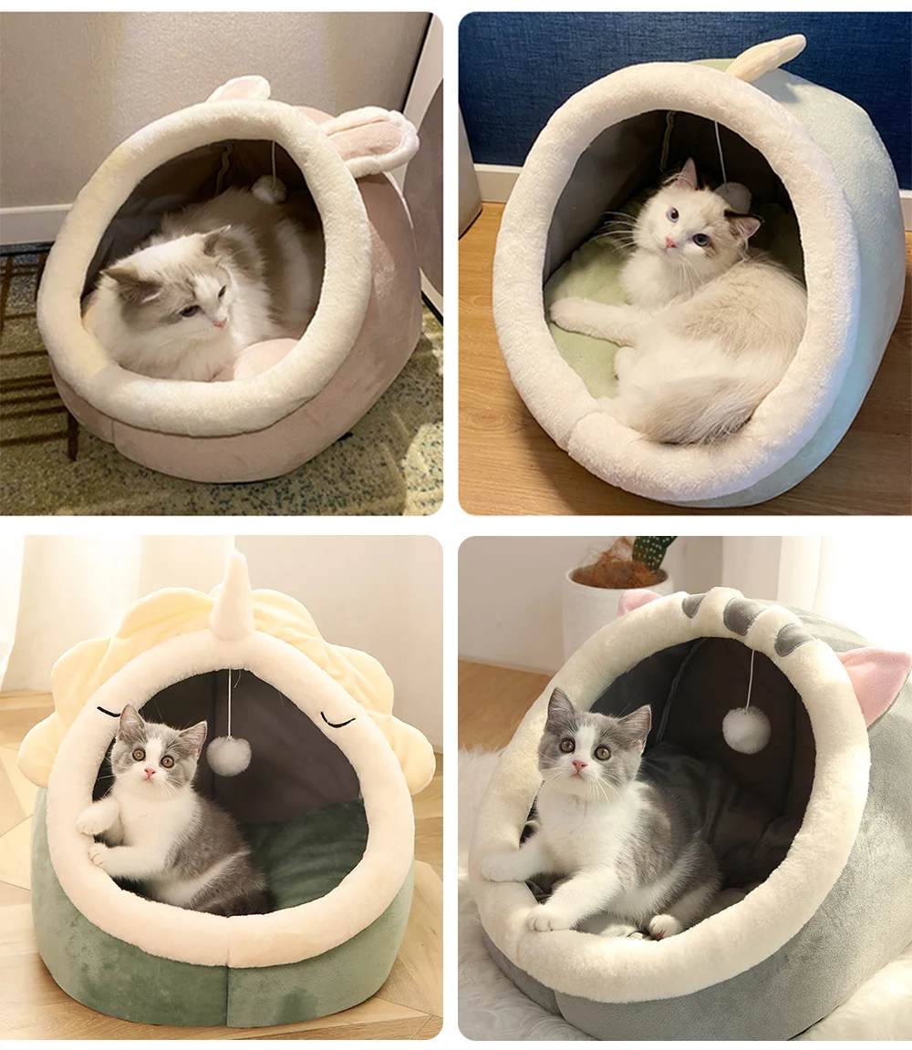 Sweet Cat Bed Warm Basket Cozy Kitten Lounger Cushion