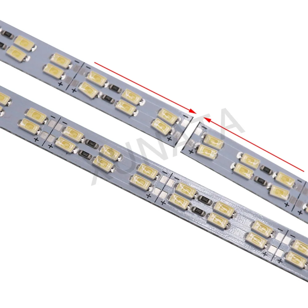 DC 12V 50 см светодиодный светильник SMD5630 72 светодиодная твердая лента холодный белый двухрядные светодиодные алюминиевые жесткие полосы не водонепроницаемые 1 шт/5 шт