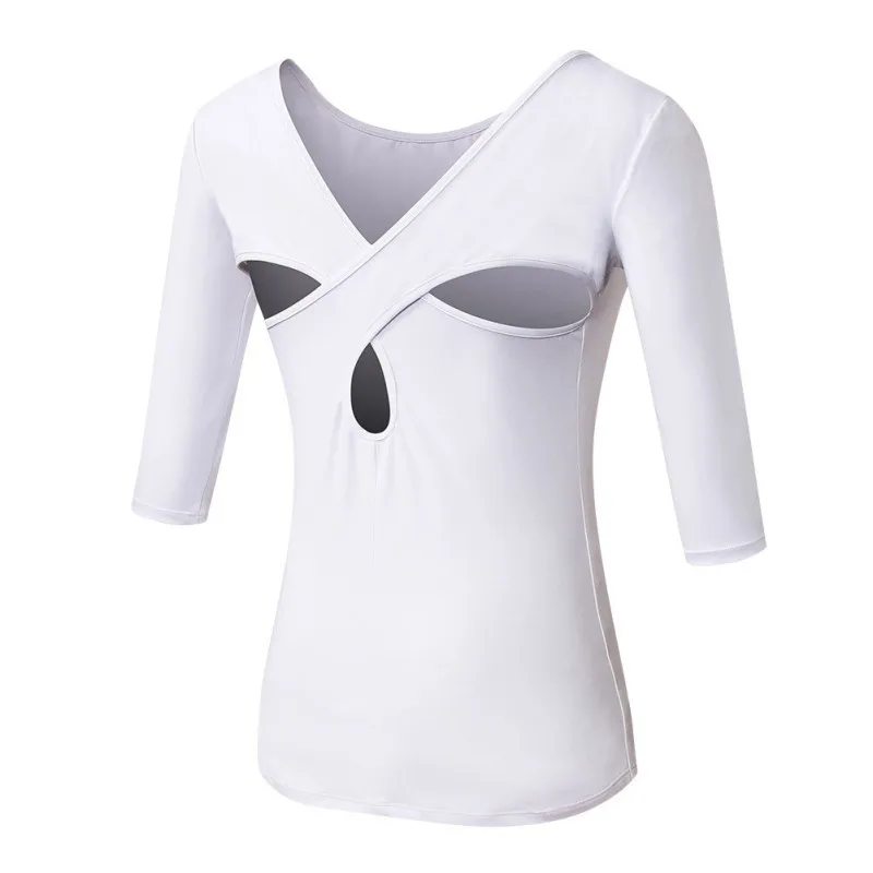 Женские спортивные топы для йоги рубашки Спортивные с длинными рукавами удобные