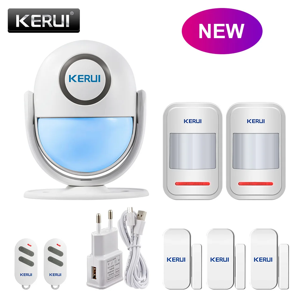 US $32.90 KERUI WP7 Motion Alarm System Home Security Wireless PIR Motion Sensors APP Remote Control 120dB Sound Burglar Alarm System