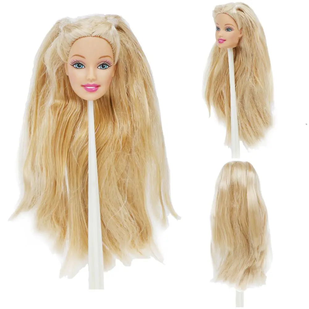 DIY High Quality Doll Head with Colorful Wavy Hair Doll Accessories For 11.5in 