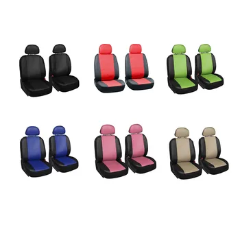 

4 PCS Oxgord Faux Pu Leather Protects Original Upholstery Car Seat Covers Steering Wheel Belt Pad Head Rest