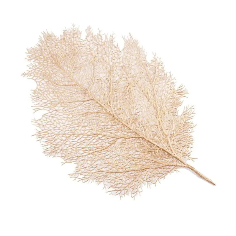

Placemats Elegant Style Coasters Hollow Out Pad Leaves Design Set of 4 50PB
