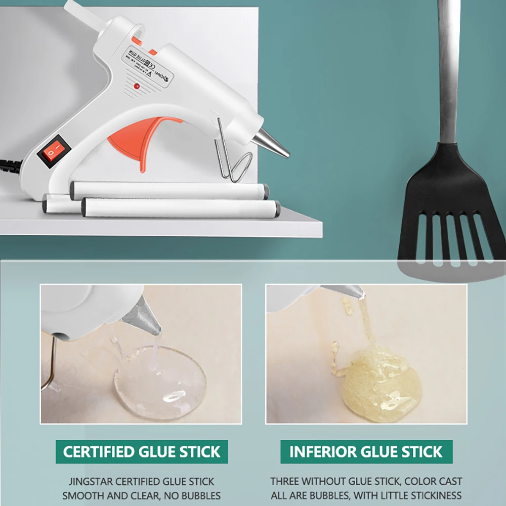 Hot Melt Glue Gun with 7x100mm Glue Sticks 20W Heating Gun Home DIY Tools Hot Glue Gun