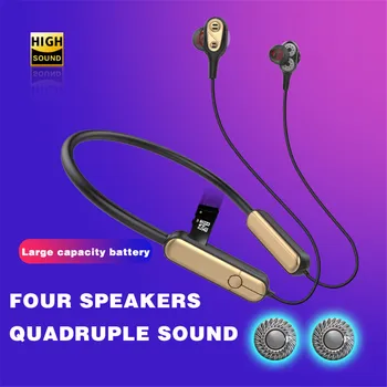 

Bluetooth Earphone V5.0 Wireless Headsets IPX5 Waterproof SD 3D Stereo Bass Noise cancelling Neckband sport Earphone for Phone