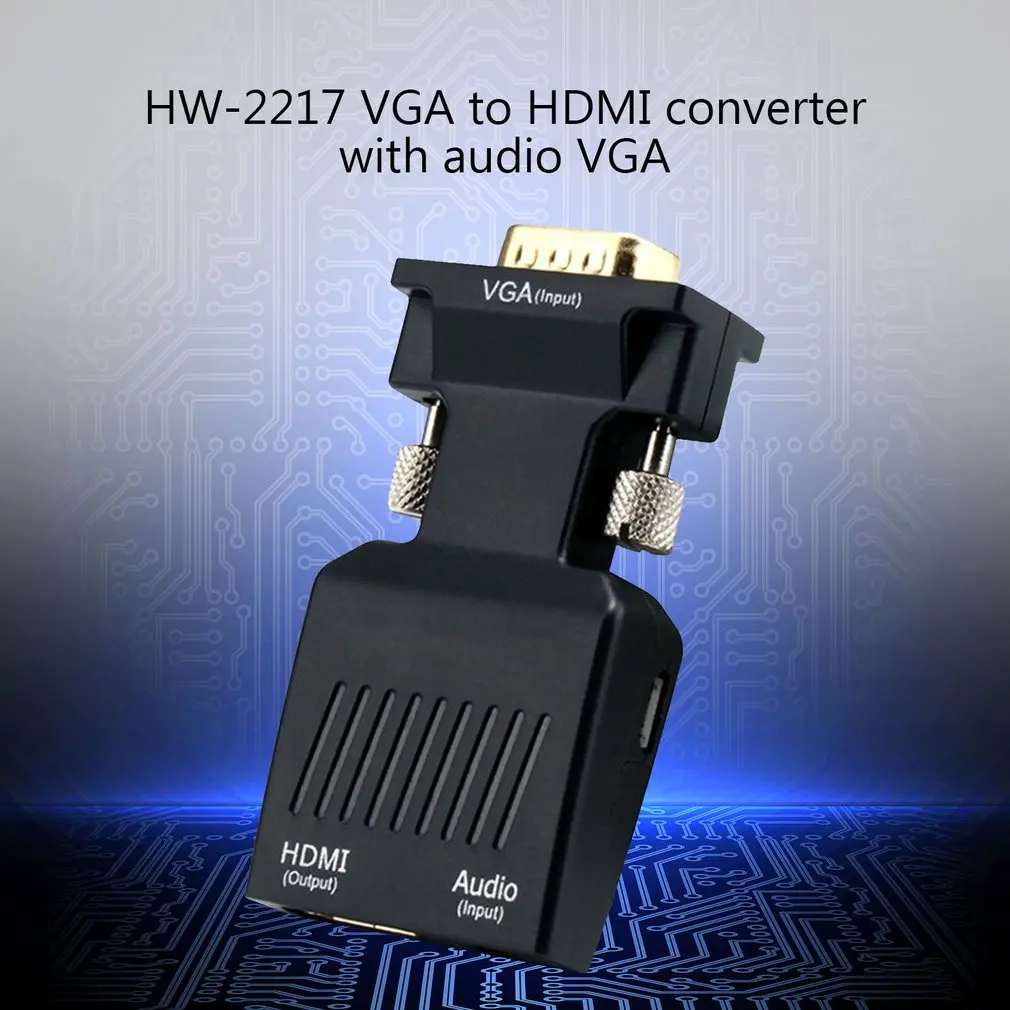 VGA мужчин и женщин HDMI конвертер с аудио адаптер Кабели 1080P для HDTV монитор проектор ПК PS3
