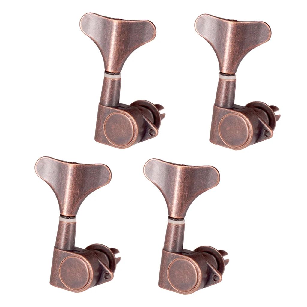   Tail Buttons Bass String Tuners Pegs keys Machine Heads 4R Red Bronze