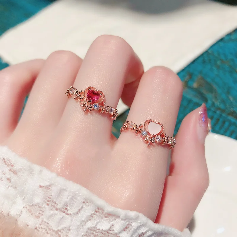 MENGJIQIAO-New-Korean-Sweet-Heart-Flower-Cubic-Zircon-Adjustable-Rings-For-Women-Fashion-Waterdrop-Crystal-Bague (2)