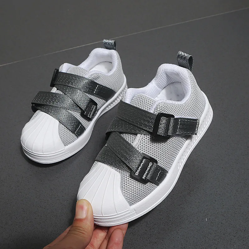 New 2020 Children's Flats Casual Shoes Spring Summer Breathable Kids Mary Janes Shoes Hook&loop Loafers Toddler Girls Flats