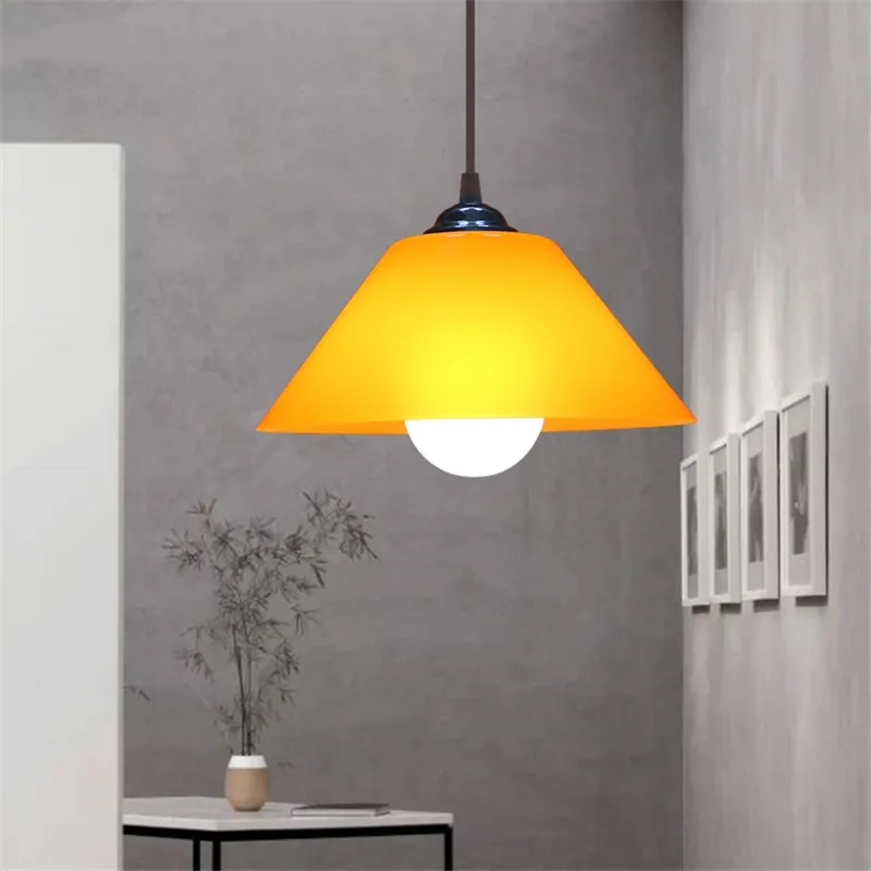 

10 Color Pendant Light Plastic Lampshade Lighting Fixtures Kitchen Dinning Room Bedroom Simple Hanging Lamp Home Decor Luminaire