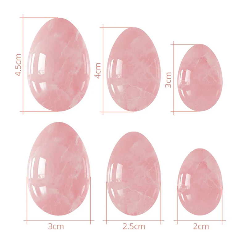 3 шт. непросверленный розовый кварц иони набор яиц для массажа розовый кристалл нефрит яйца обсидиан Кегеля Упражнение Вагинальные мышцы укрепляющие иони яйца тренажер