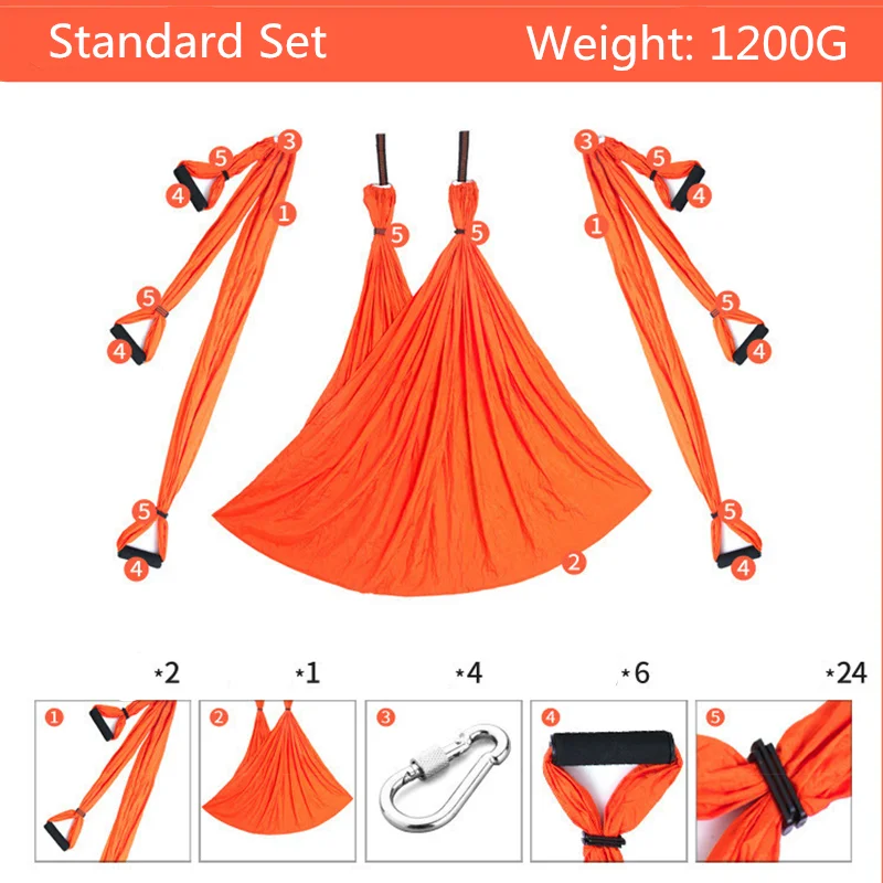 Strength Decompression Yoga Hammock Inversion Trapeze Anti-Gravity Aerial Traction Gym Strap Swing Parachute best Outdoor Furniture