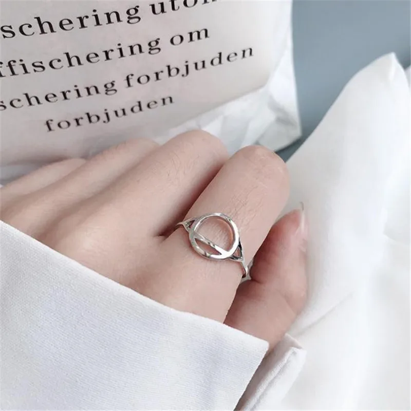 POFUNUO, 925 пробы, серебряные кольца, минималистичные, персональные, роскошные, женские кольца с планетой, подарок для девочек, простые, шикарные, ювелирные изделия, кольца