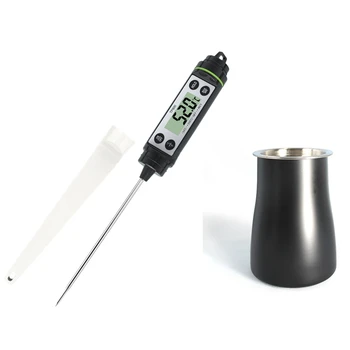 

1 Set Coffee Sieve Coffee Powder Filter Accessories & 1 Pcs Food Pen Thermometer Probe Electronic Digital