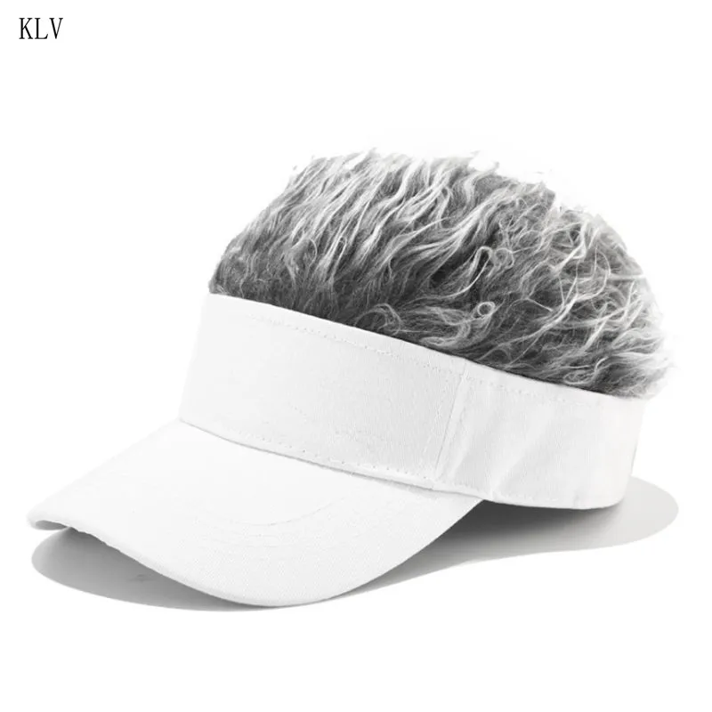 Забавная бейсбольная кепка для взрослых и детей с шипами, поддельные волосы, парик, однотонный цвет, регулируемая бейсболка, солнцезащитный козырек, шляпа в стиле хип-хоп, уличная одежда, подарок