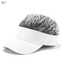 Забавная бейсбольная кепка для взрослых и детей с шипами, поддельные волосы, парик, однотонный цвет, регулируемая бейсболка, солнцезащитный козырек, шляпа в стиле хип-хоп, уличная одежда, подарок