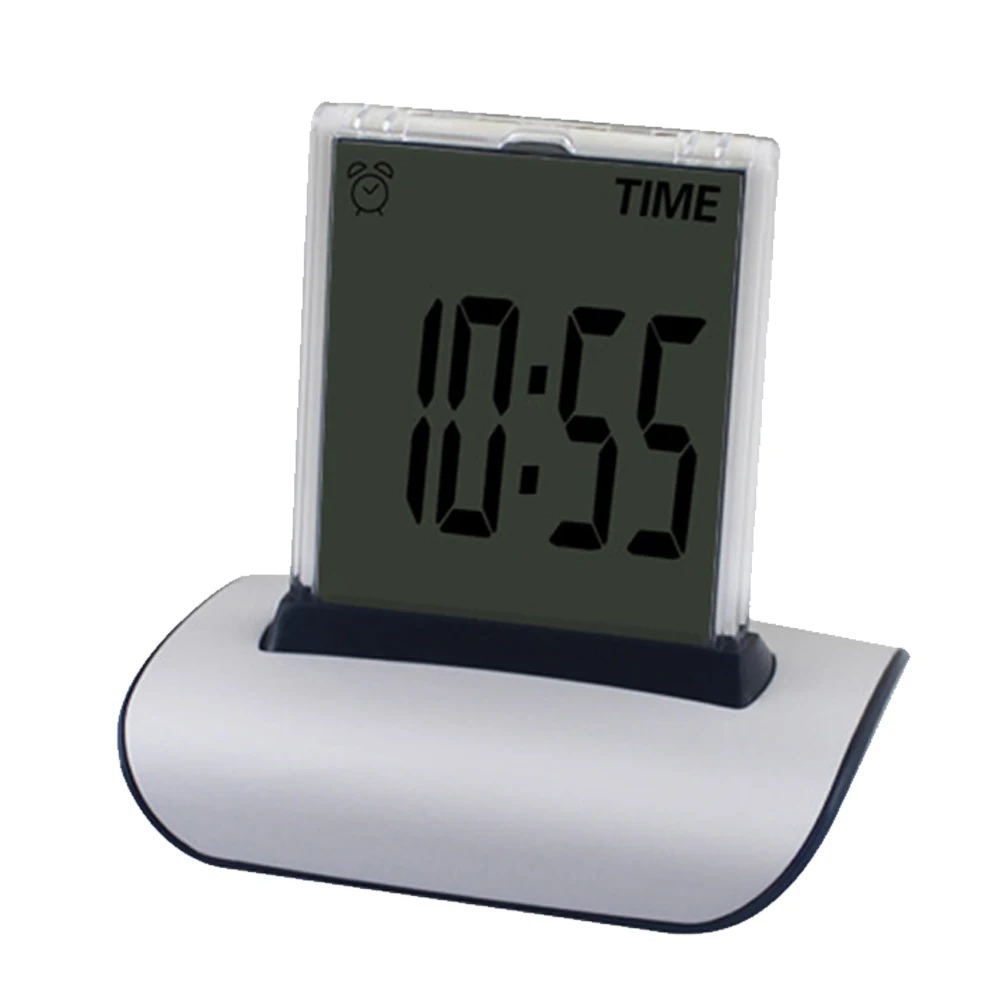 

ABS Timer White LCD Electronic Bed Digital Display Alarm Clock 7 Colors LED Changing Thermometer Date Desk Car Snooze Function
