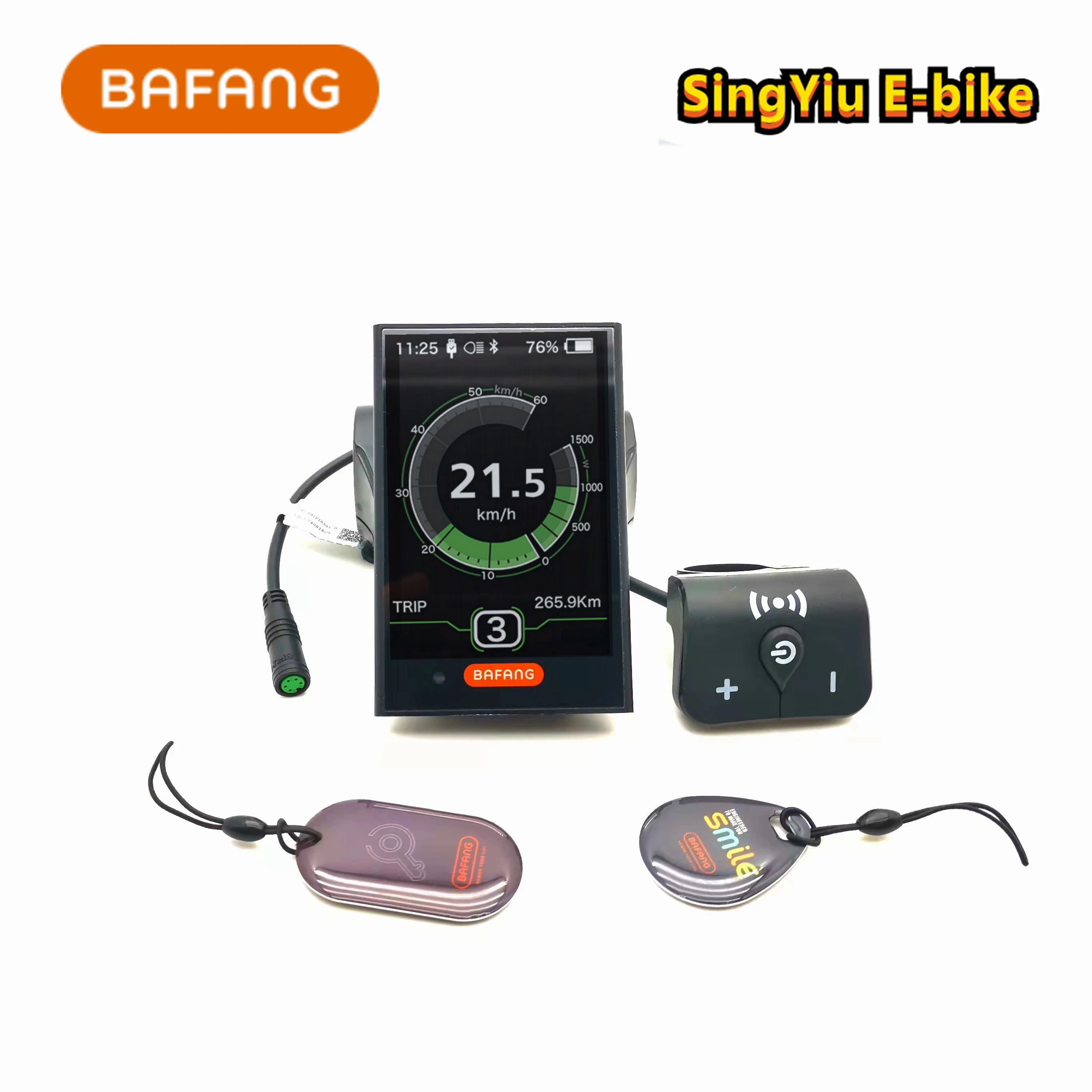 

SingYiu Bafang DPC181 Bluetooth Display with Induction Keychain forBBS0102HD G340 M615 M400 M620 G510 BAFANG UART motor