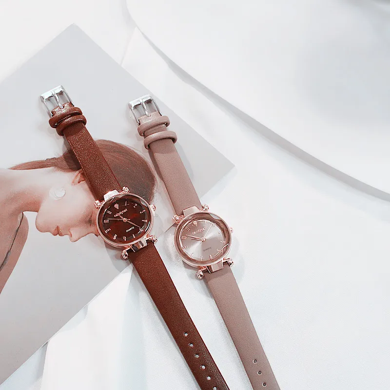 Модные женские часы высокого качества Geneva Faux наручные женские повседневные Аналоговые кварцевые наручные часы Relogio Feminino