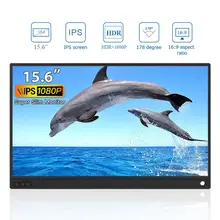 15.6 calowy przenośny Monitor HDMI 1920x1080 HD IPS typ C wyświetlacz komputer LED ultra-cienki Monitor dla MacBook Pro Huawei Mate20