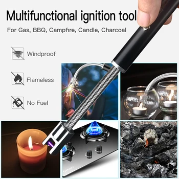

Arc Electric Lighter USB Rechargeable Long 360 Rotation for Kitchen Gas Stoves BBQ with LED Battery Display