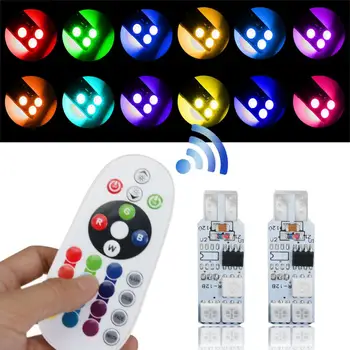 

2x T10 5050 SMD LED Light Bulb RGB Car Reading Wedge Side Light For Toyota Corolla Avensis Yaris Rav4 Auris Hilux Priusc Camry