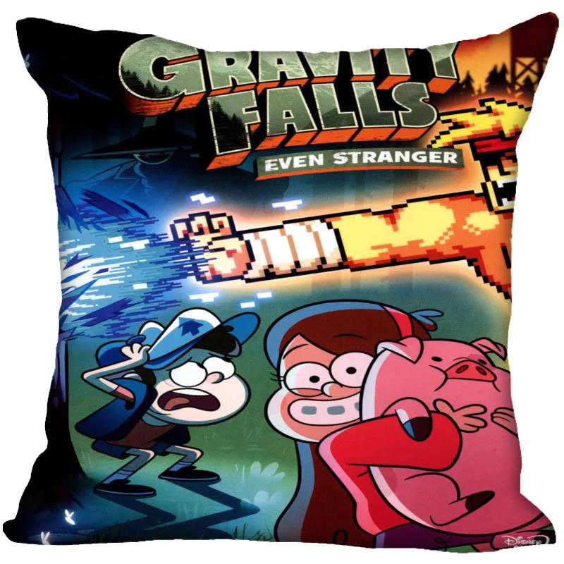 Gravity Falls Pillow Case Cartoon For Home Decorative Pillows Cover Invisible Zippered Throw PillowCases 40X40,45X45cm