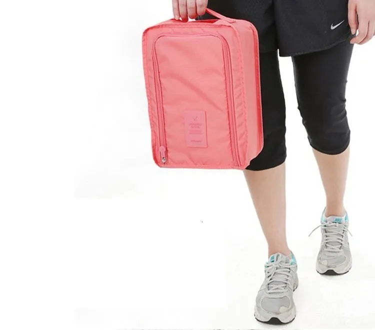 Дорожная портативная водонепроницаемая сумка для обуви, органайзер, сумка для хранения, карман, упаковочные кубики, ручка, нейлоновая сумка на молнии, аксессуары для путешествий T12