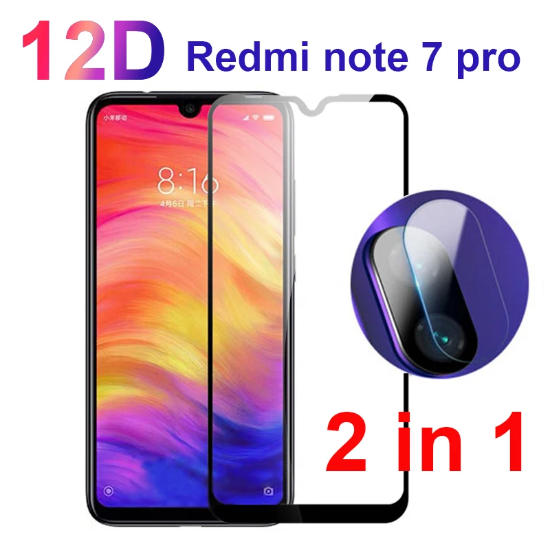 

2 in 1 Readmi Note 7 Screen Protector for Xiaomi Redmi Note 7 Pro Camera Lens Tempered Glass Xiomi Red mi note7 Protective Glass