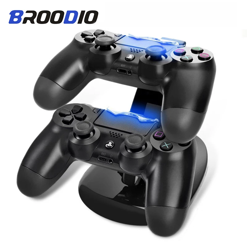 Dual Usb Ps 4 Charging Stand Station Cradle Ps4 Controller Charger Dock Led For Sony Playstation 4 Ps4 Ps4 Pro Slim Controller Chargers Aliexpress