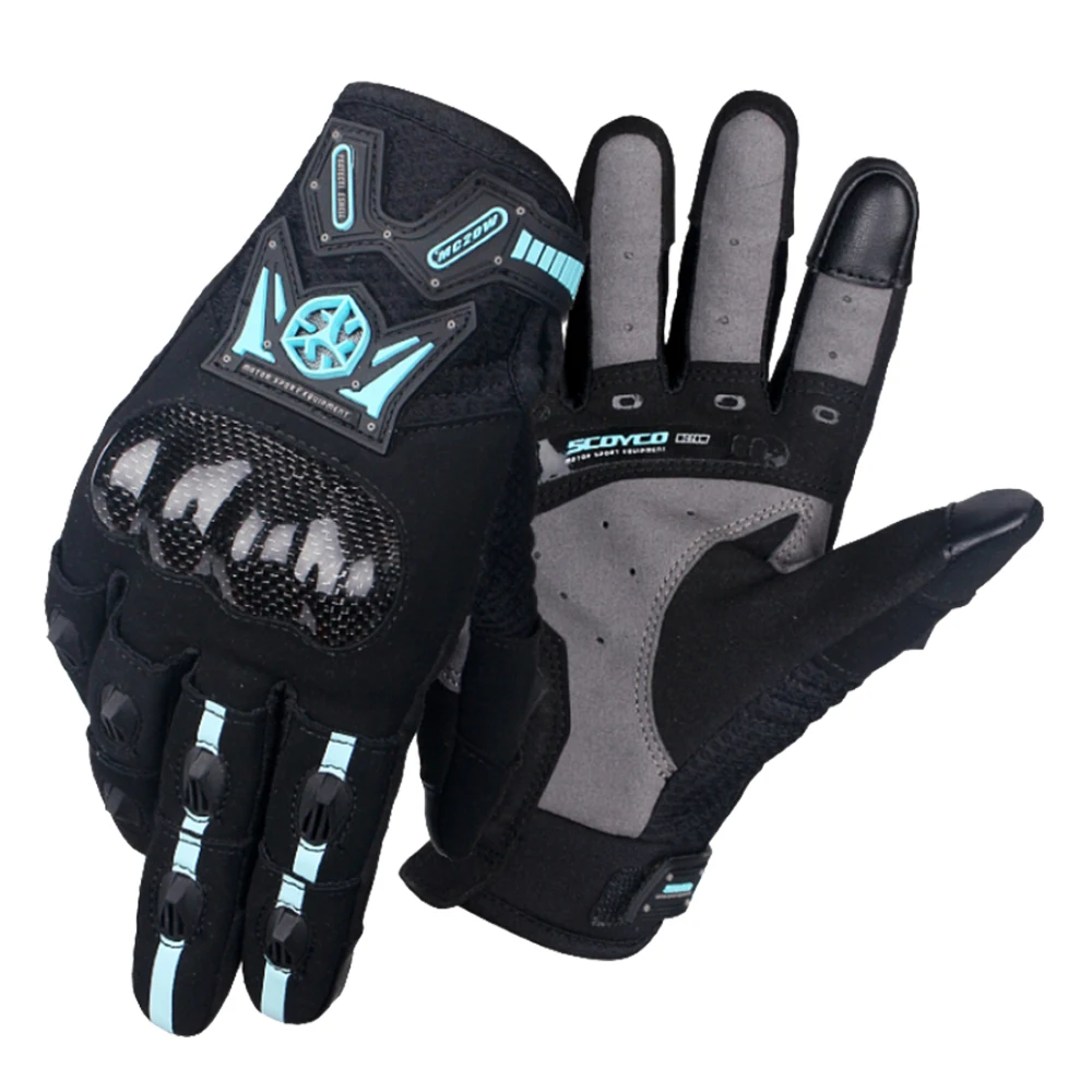 SCOYCO женские Мотоциклетные Перчатки из углеродного волокна Guantes Moto перчатки с сенсорным экраном перчатки для мотокросса дышащие мотоциклетные перчатки для верховой езды