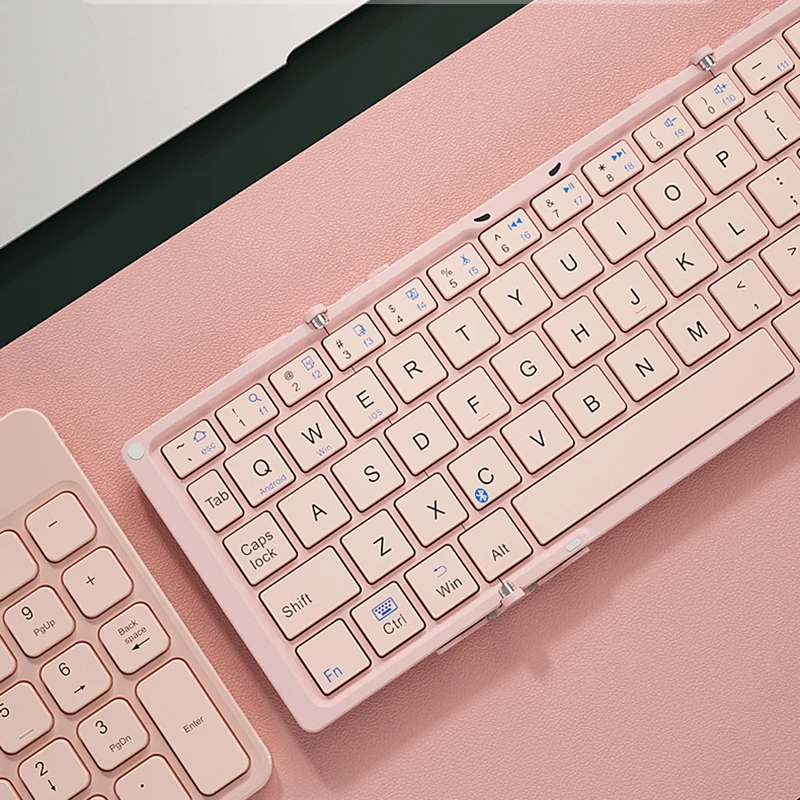 Dobrou o Teclado para o Telefone Case de Alumínio Conectado sem Fio de Bluetooth B.o.w Tabuleta Apoia Android Windows pc Que Ios - Imagem 5