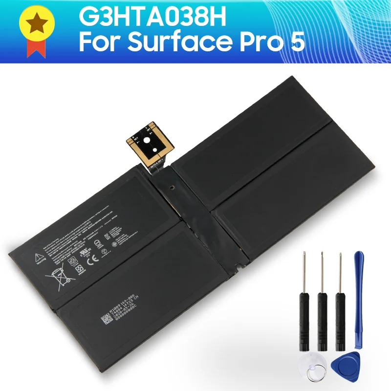 

Authentic Replacement Battery Surface Pro5 G3HTA038H For Microsoft Surface Pro 5 Pro5 DYNM02 +tools Quality Product 5940mAh