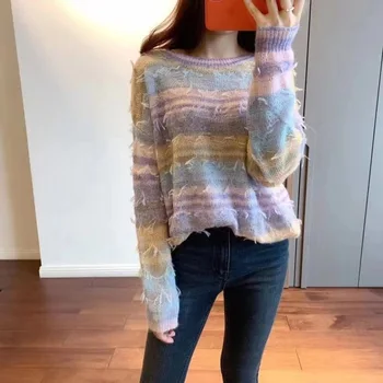 

Women Sweater Lazy Wind Long Sleeve Sweater