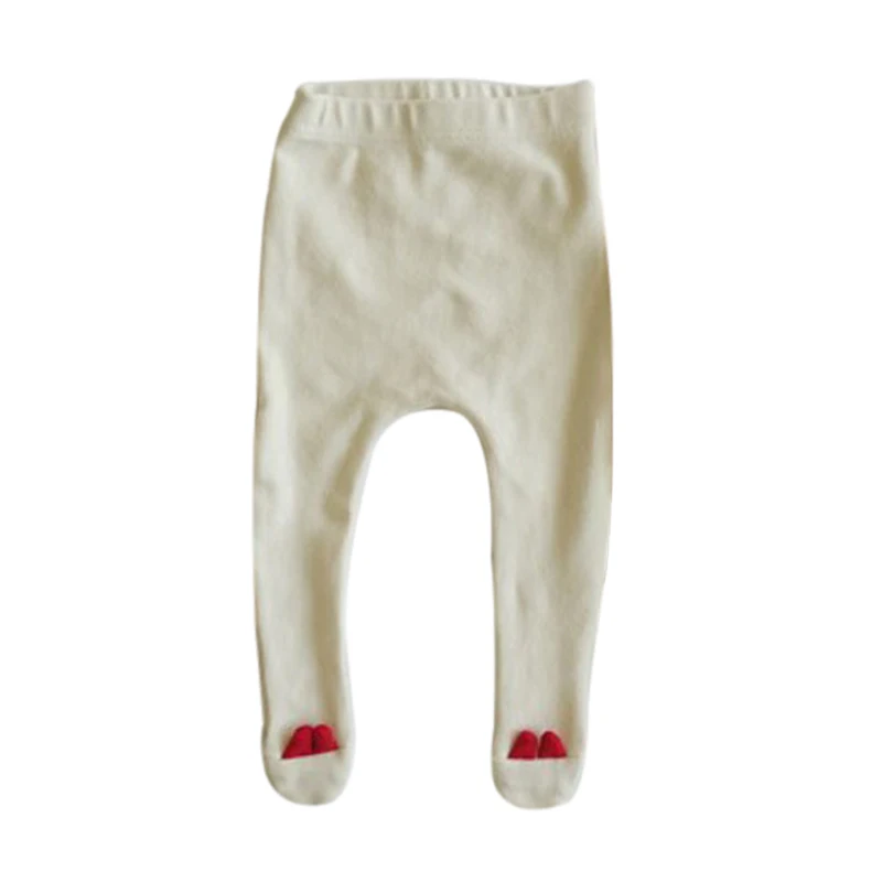 Леггинсы для маленьких девочек, детские штаны на весну-осень, милые вязаные леггинсы для малышей, детские штаны - Цвет: Бежевый