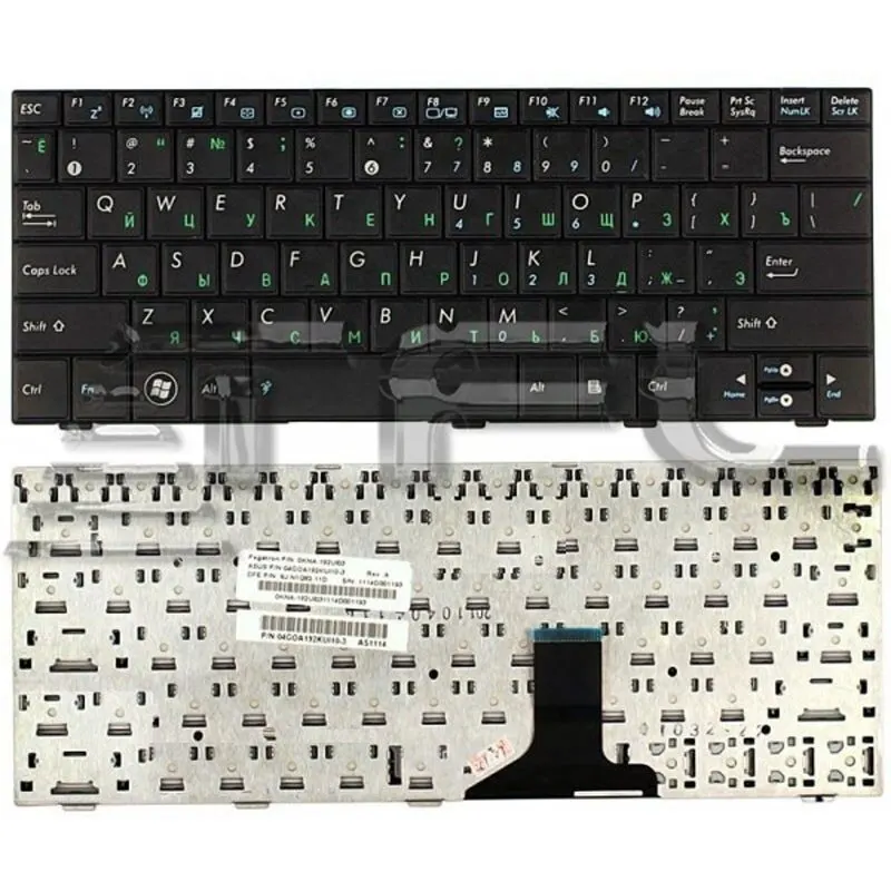 Клавиатура для ноутбука Asus EEE PC 1005HA 1008HA 1001HA 1001px с рамкой (черная) | Компьютеры и