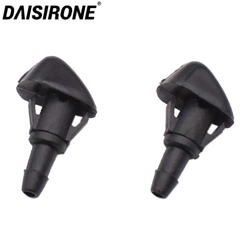 2 Psc Black Front Windscreen Wiper Washer Spray Nozzle For Honda Crv