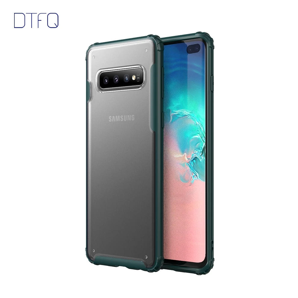 DTFQ резиновый окрашенный матовый чехол для samsung Galaxy S10 S10e гибридный ПК + ТПУ